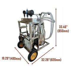 Meubon 25L Electric Milking Machine Piston Cow and Goat Milker Machine with Regulator I 1440 RPM for Cows and Sheep Milking\