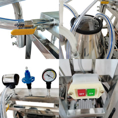 Meubon 25L Electric Milking Machine Piston Cow and Goat Milker Machine with Regulator I 1440 RPM for Cows and Sheep Milking\