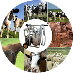 Meubon 25L Electric Milking Machine Piston Cow and Goat Milker Machine with Regulator I 1440 RPM for Cows and Sheep Milking\