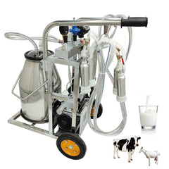 Meubon 25L Electric Milking Machine Piston Cow and Goat Milker Machine with Regulator I 1440 RPM for Cows and Sheep Milking\
