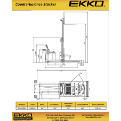 EKKO Stacker EK14-130Li