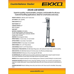 EKKO Stacker EK14S-130