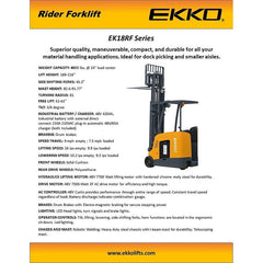 EKKO Forklift EK18RF
