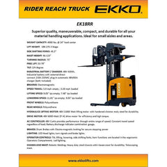 EKKO Reach Truck EK18RRL