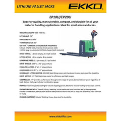 EKKO Pallet Jack EP18LI