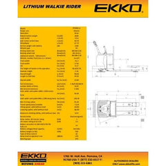 EKKO Pallet Jack EP30A-LI