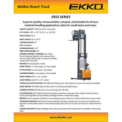 EKKO Reach Truck ER15