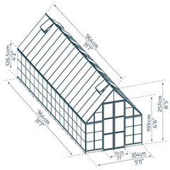 Palram - Canopia | Balance Greenhouse Kit With Clear 0.8mm Polycarbonate Glazing