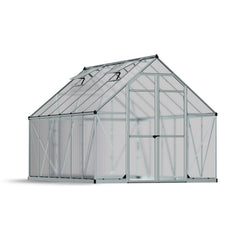 Palram - Canopia | Essence Greenhouse Kit - Silver With 4mm Twin-wall Polycarbonate Glazing