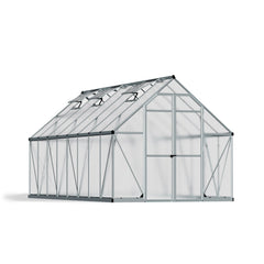 Palram - Canopia | Essence Greenhouse Kit - Silver With 4mm Twin-wall Polycarbonate Glazing