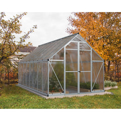 Palram - Canopia | Essence Greenhouse Kit - Silver With 4mm Twin-wall Polycarbonate Glazing