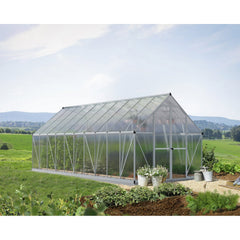 Palram - Canopia | Essence Greenhouse Kit - Silver With 4mm Twin-wall Polycarbonate Glazing