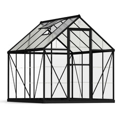 Palram - Canopia | Hybrid 6x8 ft - Black Frame With Polycarbonate Hybrid Panels