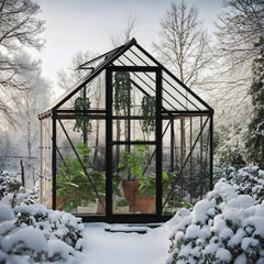 Palram - Canopia | Hybrid 6x8 ft - Black Frame With Polycarbonate Hybrid Panels