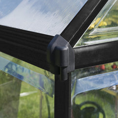 Palram - Canopia | Hybrid 6x8 ft - Black Frame With Polycarbonate Hybrid Panels