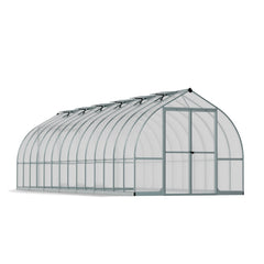 Palram - Canopia | Bella Greenhouse 8 Ft Wide - Silver With 6mm Twin-wall Polycarbonate Glazing