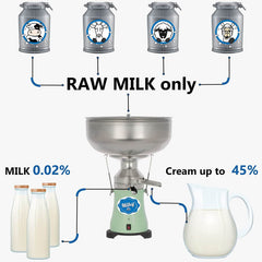 Milky Electric Cream Separator FJ 130 ERR SS (115V)