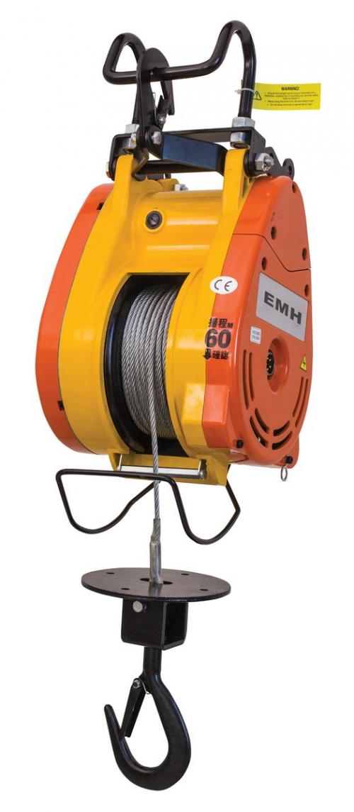 Vestil Electric Rope Hoist- 300Lb, 115v, 90ft lift