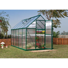 Palram - Canopia | Mythos Greenhouse Kit - 6 Ft Wide - Green With 4mm Twin-wall Polycarbonate Glazing