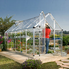 Palram - Canopia | Snap & Grow Greenhouse Kit - 6ft Wide - Silver With 0.8mm Polycarbonate Glazing