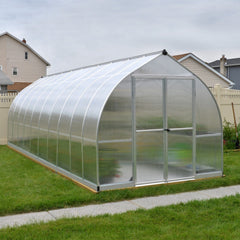 Palram - Canopia | Bella Greenhouse 8 Ft Wide - Silver With 6mm Twin-wall Polycarbonate Glazing