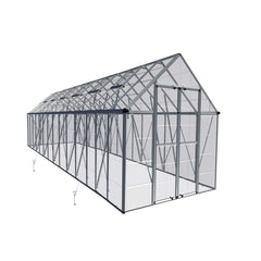 Palram - Canopia | Snap & Grow Greenhouse Kit - 8 Ft Wide - Silver With 0.8mm Polycarbonate Glazing