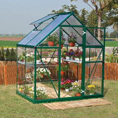 Palram - Canopia | Hybrid Greenhouse Kit - Silver With 0.8mm Polycarbonate Glazing