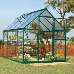 Palram - Canopia | Hybrid Greenhouse Kit - Silver With 0.8mm Polycarbonate Glazing