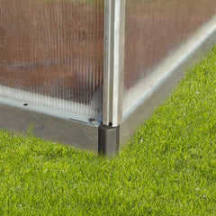 Palram - Canopia | Bella Greenhouse 8 Ft Wide - Silver With 6mm Twin-wall Polycarbonate Glazing