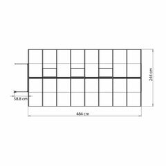 Palram - Canopia | Bella Greenhouse 8 Ft Wide - Silver With 6mm Twin-wall Polycarbonate Glazing