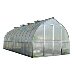 Palram - Canopia | Bella Greenhouse 8 Ft Wide - Silver With 6mm Twin-wall Polycarbonate Glazing