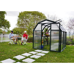 Palram - Canopia | EcoGrow Greenhouse Kit - 6 Ft Wide - Green With 6mm Twin-wall Polycarbonate Glazing