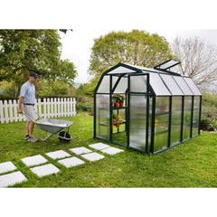 Palram - Canopia | EcoGrow Greenhouse Kit - 6 Ft Wide - Green With 6mm Twin-wall Polycarbonate Glazing