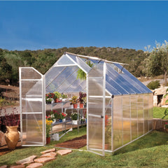 Palram - Canopia | Essence Greenhouse Kit - Silver With 4mm Twin-wall Polycarbonate Glazing