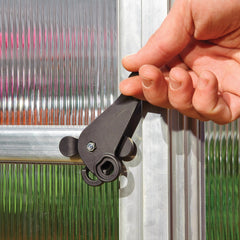 Palram - Canopia | Essence Greenhouse Kit - Silver With 4mm Twin-wall Polycarbonate Glazing
