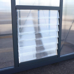 Palram - Canopia | 6x8 Ft Glory Greenhouse Kit - Gray With 10mm Twin-wall Polycarbonate Glazing