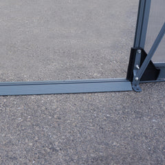 Palram - Canopia | 6x8 Ft Glory Greenhouse Kit - Gray With 10mm Twin-wall Polycarbonate Glazing