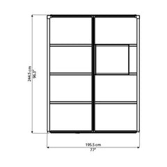 Palram - Canopia | 6x8 Ft Glory Greenhouse Kit - Gray With 10mm Twin-wall Polycarbonate Glazing