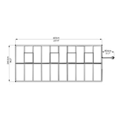 Palram - Canopia | Glory Premium Greenhouse Kit 8 Ft Wide - Gray With 10mm Twin-wall Polycarbonate Glazing