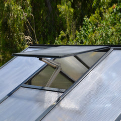 Palram - Canopia | Glory Premium Greenhouse Kit 8 Ft Wide - Gray With 10mm Twin-wall Polycarbonate Glazing