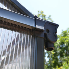 Palram - Canopia | Glory Premium Greenhouse Kit 8 Ft Wide - Gray With 10mm Twin-wall Polycarbonate Glazing