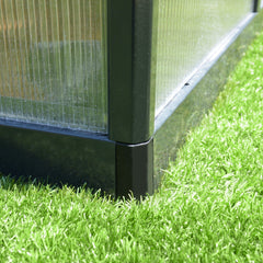 Palram - Canopia | Glory Premium Greenhouse Kit 8 Ft Wide - Gray With 10mm Twin-wall Polycarbonate Glazing