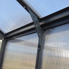 Palram - Canopia | Glory Premium Greenhouse Kit 8 Ft Wide - Gray With 10mm Twin-wall Polycarbonate Glazing