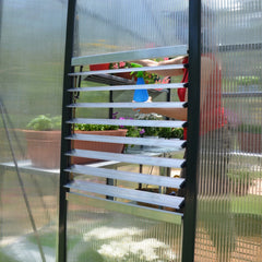 Palram - Canopia | Glory Premium Greenhouse Kit 8 Ft Wide - Gray With 10mm Twin-wall Polycarbonate Glazing
