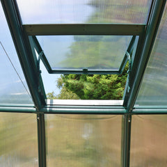 Palram - Canopia | Grand Gardener Greenhouse Kit - 8 Ft Wide - Green - 0.8mm Clear Polycarbonate Glazing