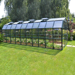 Palram - Canopia | Grand Gardener Greenhouse Kit - 8 Ft Wide - Green - 0.8mm Clear Polycarbonate Glazing