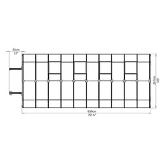 Palram - Canopia | Grand Gardener Greenhouse Kit - 8 Ft Wide - Green - 0.8mm Clear Polycarbonate Glazing