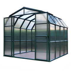 Palram - Canopia | Grand Gardener Greenhouse Kit - 8 Ft Wide - Green - 6mm Twin-wall Polycarbonate Glazing