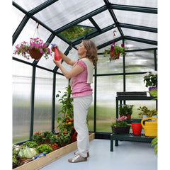 Palram - Canopia | Hobby Gardener Greenhouse Kit - 8 Ft Wide - Green With 6mm Twin-wall Polycarbonate Glazing
