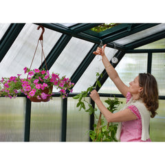 Palram - Canopia | Hobby Gardener Greenhouse Kit - 8 Ft Wide - Green With 6mm Twin-wall Polycarbonate Glazing